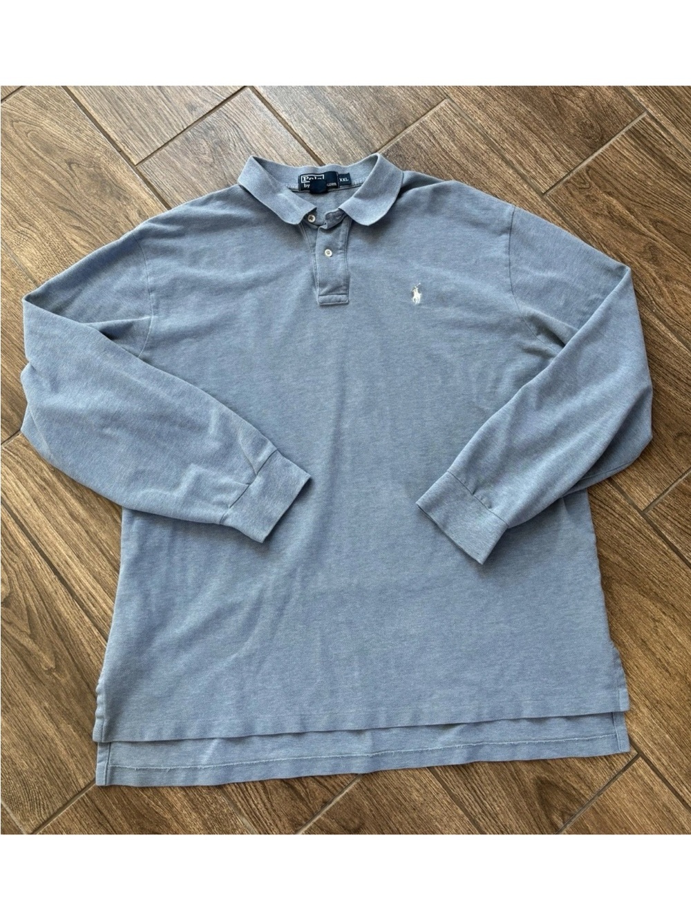Polo Ralph Lauren Long Sleeve Polo Shirt Men’s XXL Blue Cotton Pony Logo